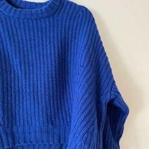 Women's Blue Knit Sweater